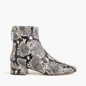J Crew NIB Roxie Captoe Ankle boots snakeskin